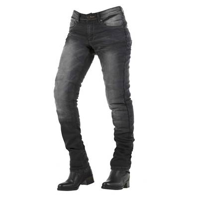 Jean moto femme OVERLAP CITY LADY BLACK WASHED