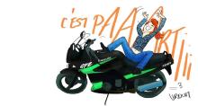Portrait : Emilie de Motarde en herbe, BD humoristique sur le passage du permis moto