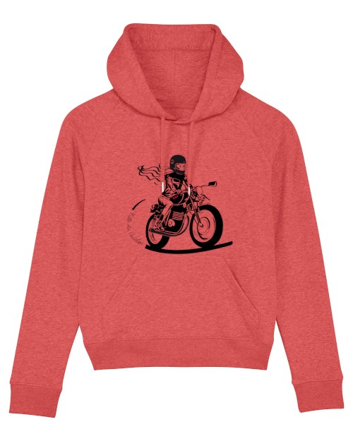 Fille Au Guidon SWEAT MOTARDE CORAIL CHINE