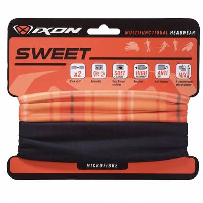 Tour de cou  IXON SWEET SQUARE ORANGE + UNI NOIR