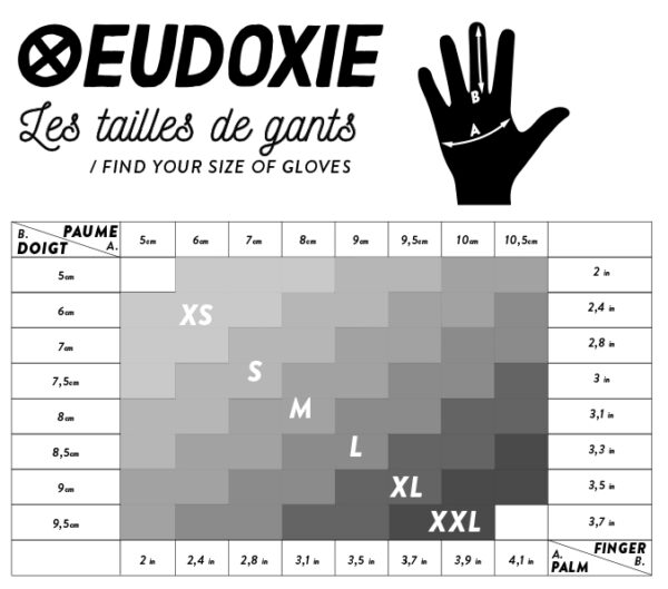 Grille taille gants Eudoxie