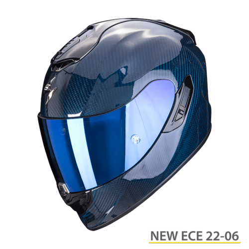 Casque intégral SCORPION EXO-1400 EVO CARBON AIR SOLID bleu