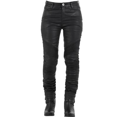 Jean moto femme OVERLAP STRADALE BLACK WAXED LADY