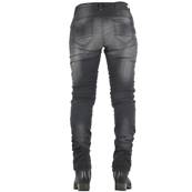 Jean moto femme OVERLAP IMOLA BLACK WASHED LADY