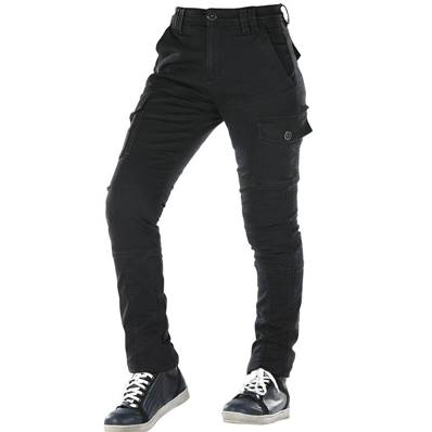 Pantalon moto femme OVERLAP CARPENTER BLACK JEANS LADY