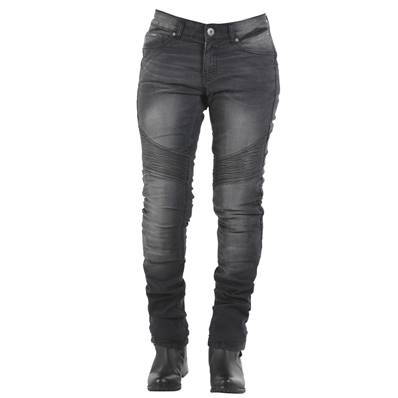 Jean moto femme OVERLAP IMOLA BLACK WASHED LADY