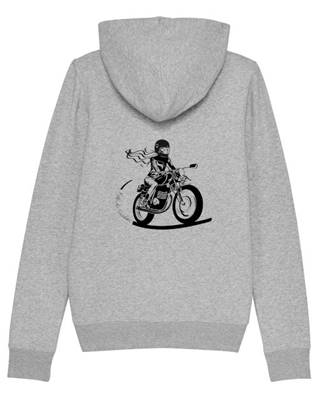 Fille Au Guidon SWEAT CAPUCHE ZIPPE FILLE AU GUIDON GRIS