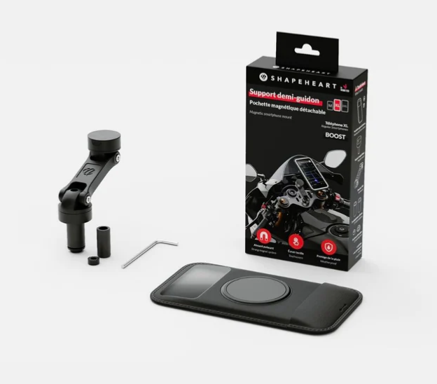 SHAPEHEART SUPPORT TELEPHONE POUR DEMI-GUIDON DE MOTO PRO BOOST