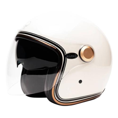 casque classique de moto vintage avec des lunettes à partir d'une